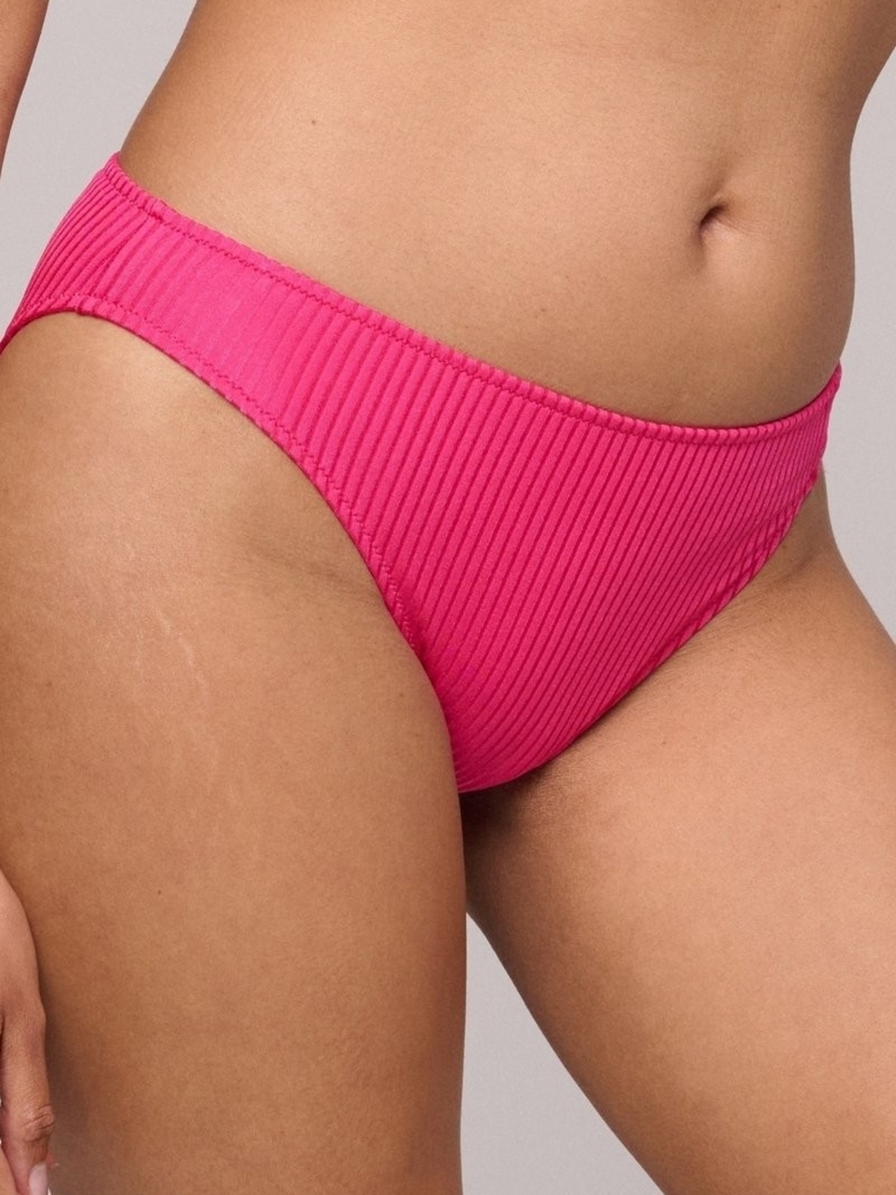 Hot Pink Ribbed Bikini Bottom - Picture 3 of 8
